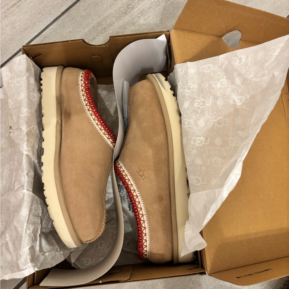 UGG Woman’s Tan Suede Slip-On Shoes